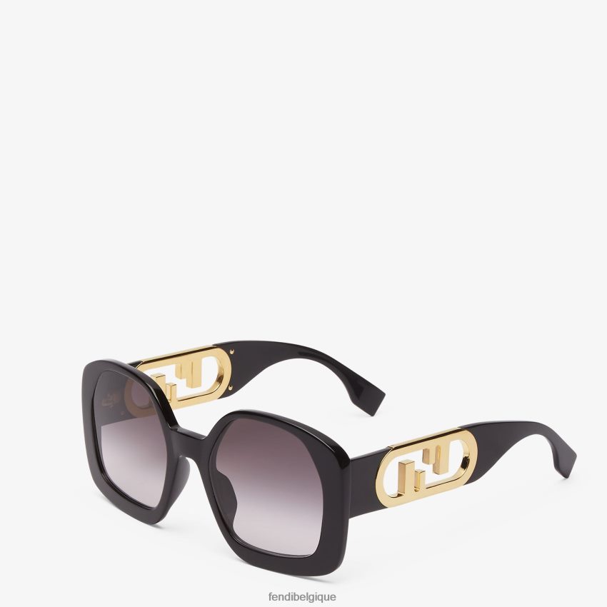 accessoires Fendi lunettes de soleil o\'lock en acétate noir femmes 8X8J2J357 Fendi Lunette De Soleil