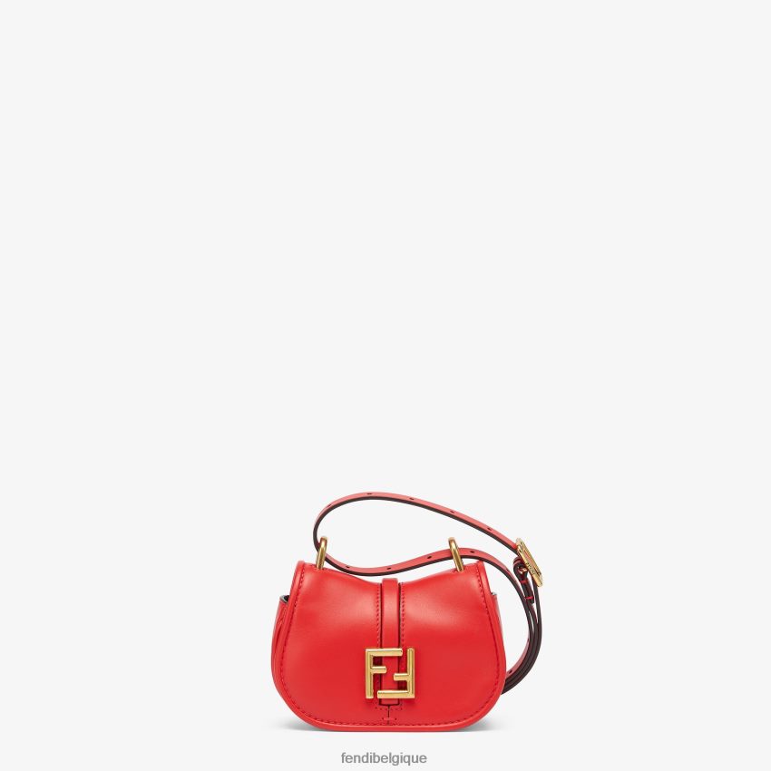 accessoires Fendi allez, charme en cuir nano rouge femmes 8X8J2J13 Fendi Sac