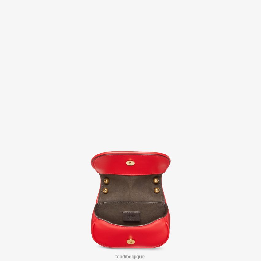 accessoires Fendi allez, charme en cuir nano rouge femmes 8X8J2J13 Fendi Sac