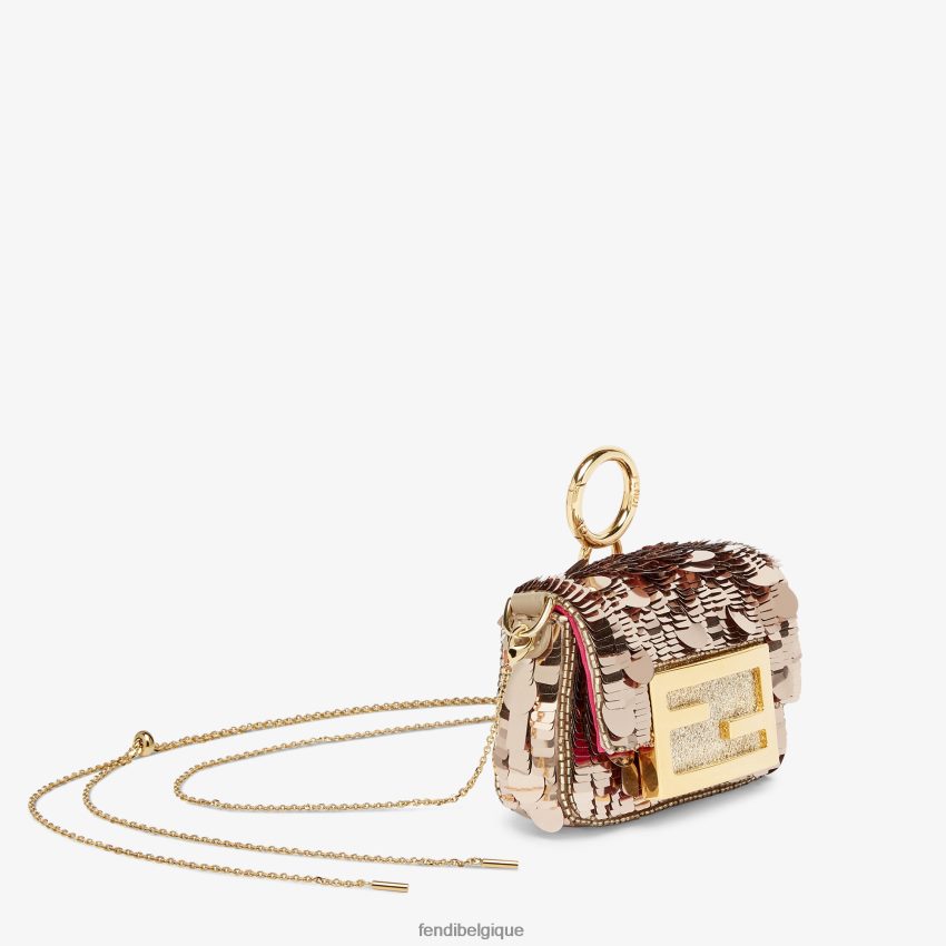 accessoires Fendi charm avec paillettes bronze gris femmes 8X8J2J26 Fendi Belgique