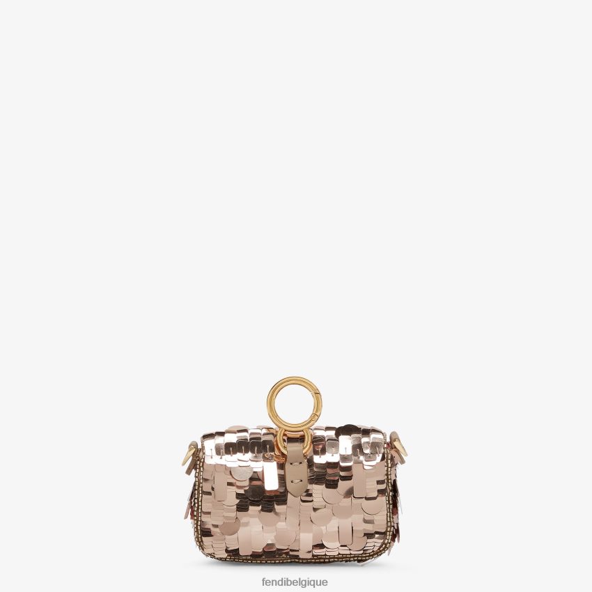 accessoires Fendi charm avec paillettes bronze gris femmes 8X8J2J26 Fendi Belgique