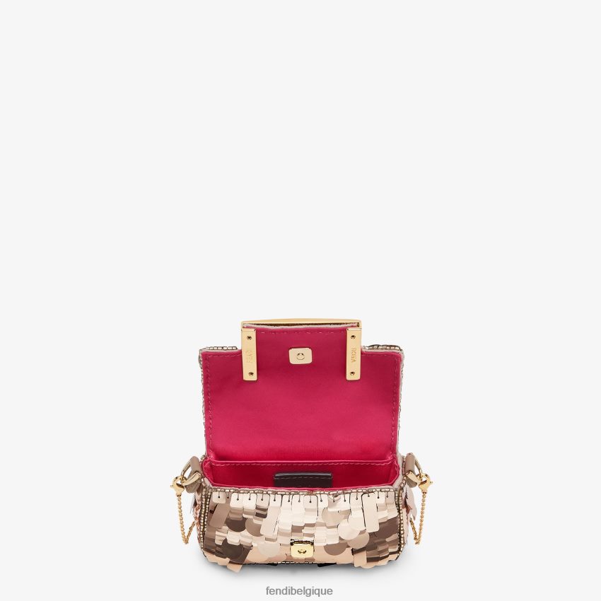 accessoires Fendi charm avec paillettes bronze gris femmes 8X8J2J26 Fendi Belgique