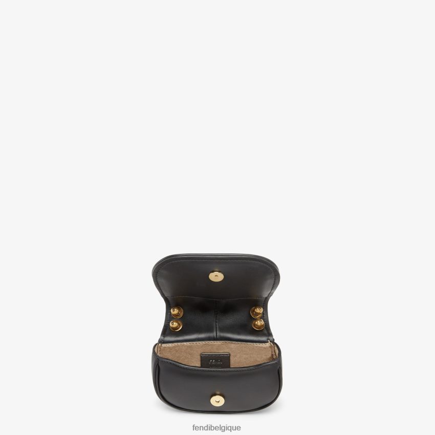 accessoires Fendi charm en cuir de crocodile noir femmes 8X8J2J47 Fendi Belgique