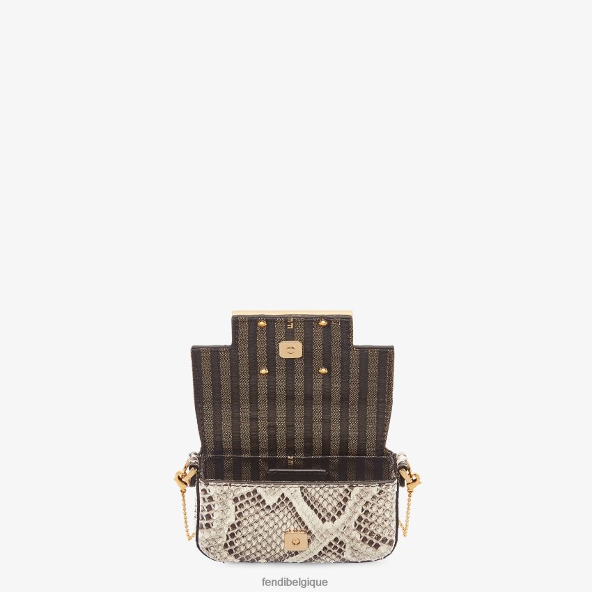 accessoires Fendi charm en cuir de python beige femmes 8X8J2J311 Fendi Belgique