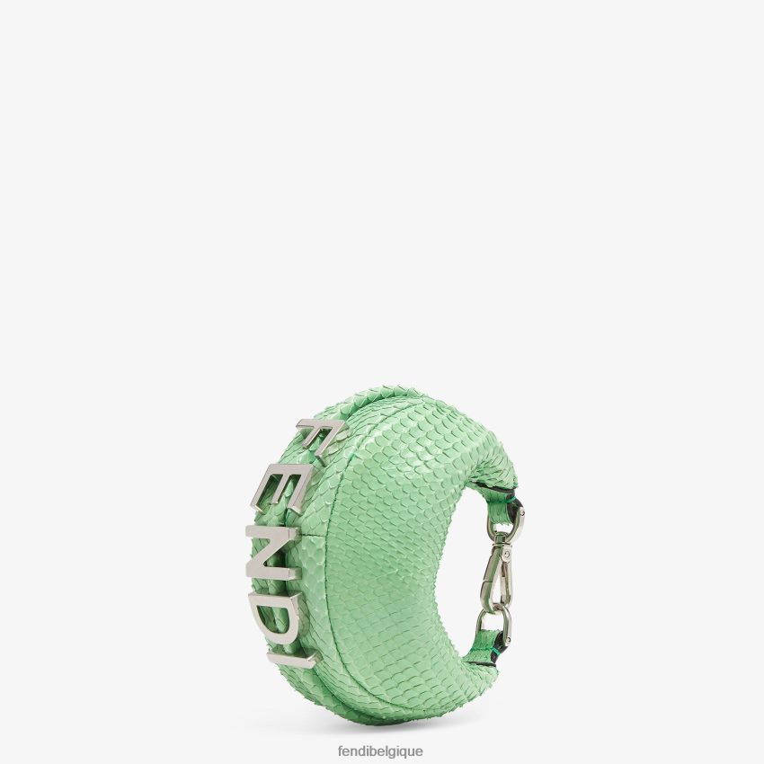 accessoires Fendi charm en cuir de python vert femmes 8X8J2J230 Fendi Belgique
