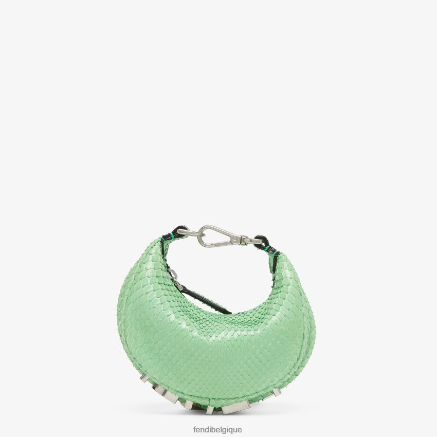 accessoires Fendi charm en cuir de python vert femmes 8X8J2J230 Fendi Belgique