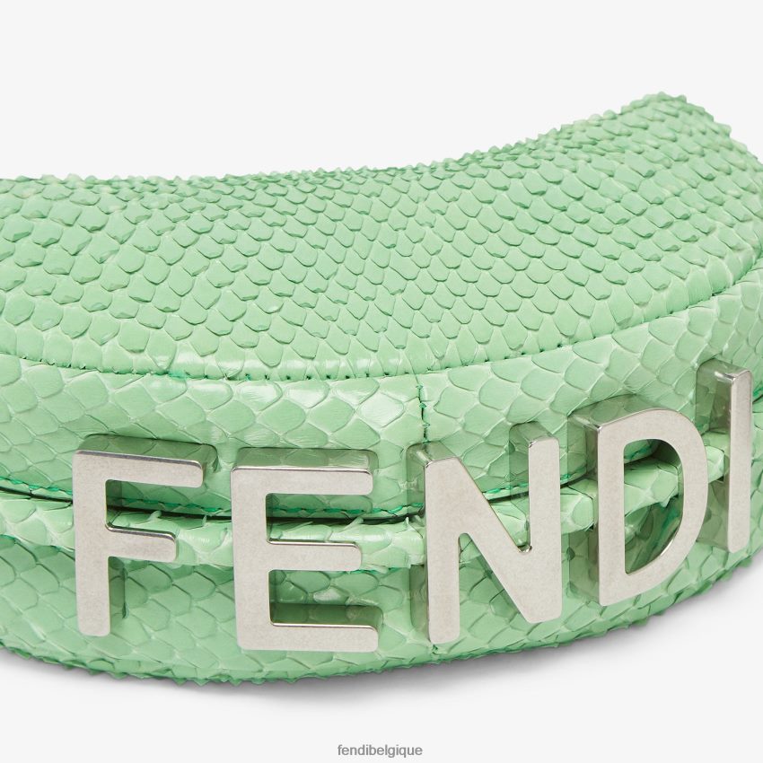 accessoires Fendi charm en cuir de python vert femmes 8X8J2J230 Fendi Belgique