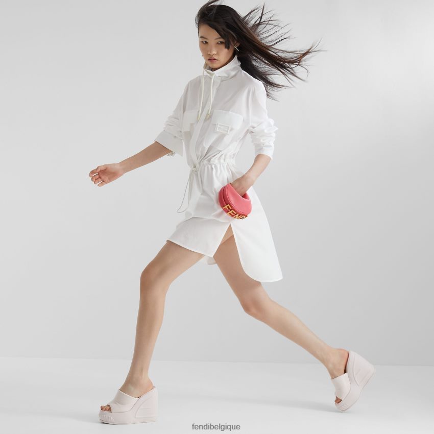 accessoires Fendi charm en cuir nanographié rose femmes 8X8J2J222 Fendi Lunette De Soleil