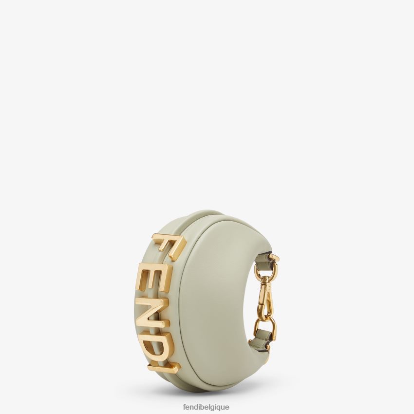 accessoires Fendi charm en cuir nanographié vert femmes 8X8J2J206 Fendi Belgique