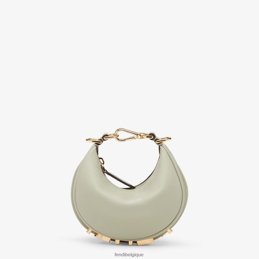 accessoires Fendi charm en cuir nanographié vert femmes 8X8J2J206 Fendi Belgique