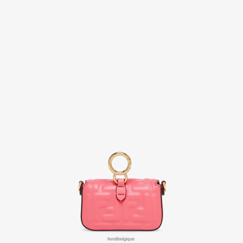 accessoires Fendi charm en cuir nappa rose femmes 8X8J2J220 Fendi Sac
