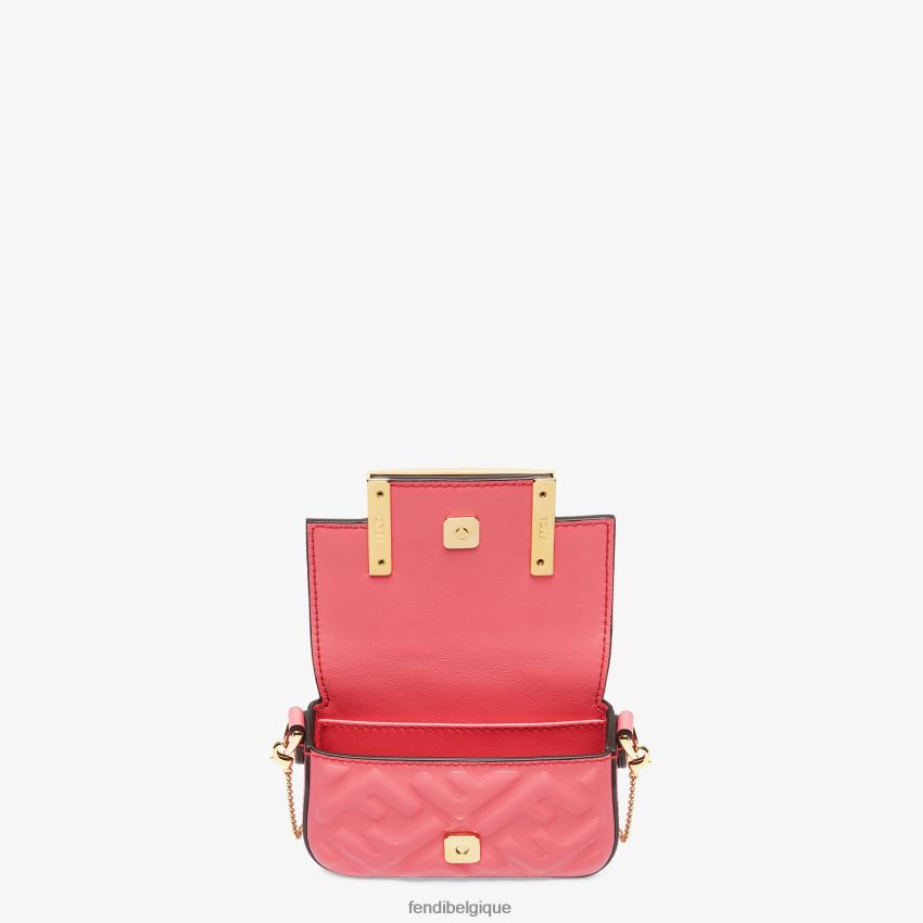 accessoires Fendi charm en cuir nappa rose femmes 8X8J2J220 Fendi Sac