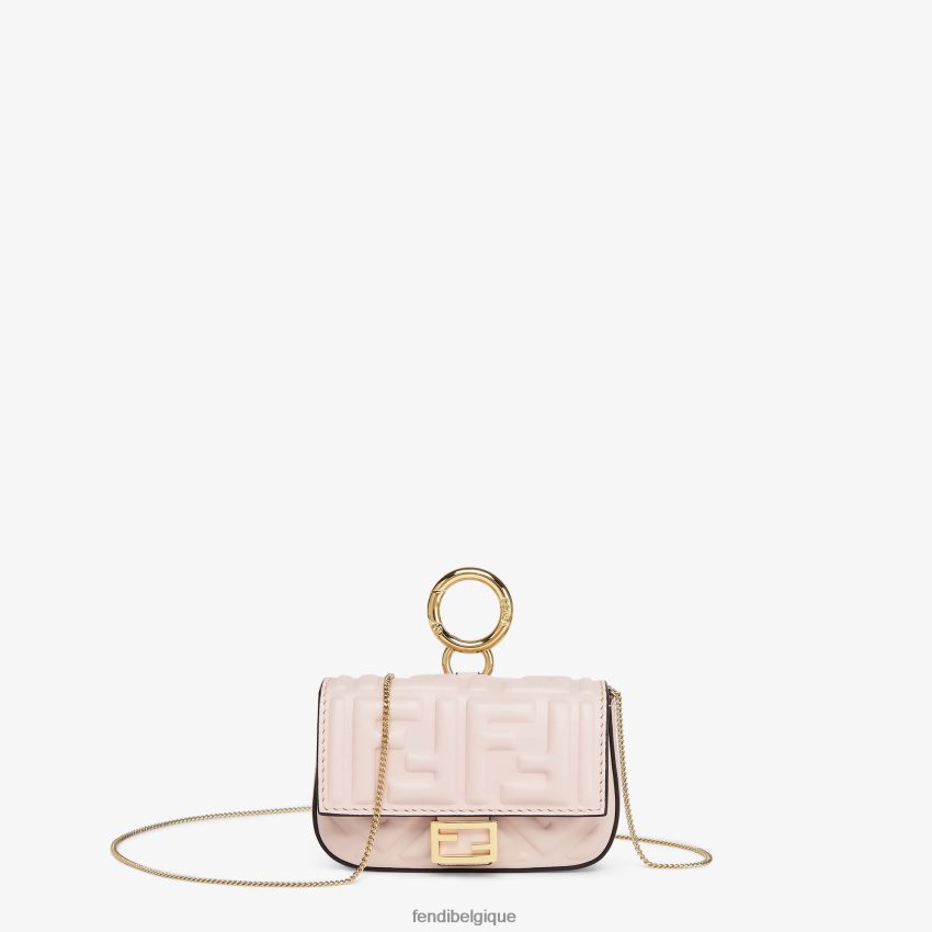 accessoires Fendi charm en cuir nappa rose femmes 8X8J2J393 Fendi Lunette De Soleil