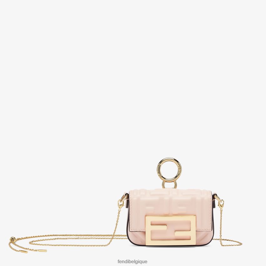 accessoires Fendi charm en cuir nappa rose femmes 8X8J2J500 Fendi Belgique