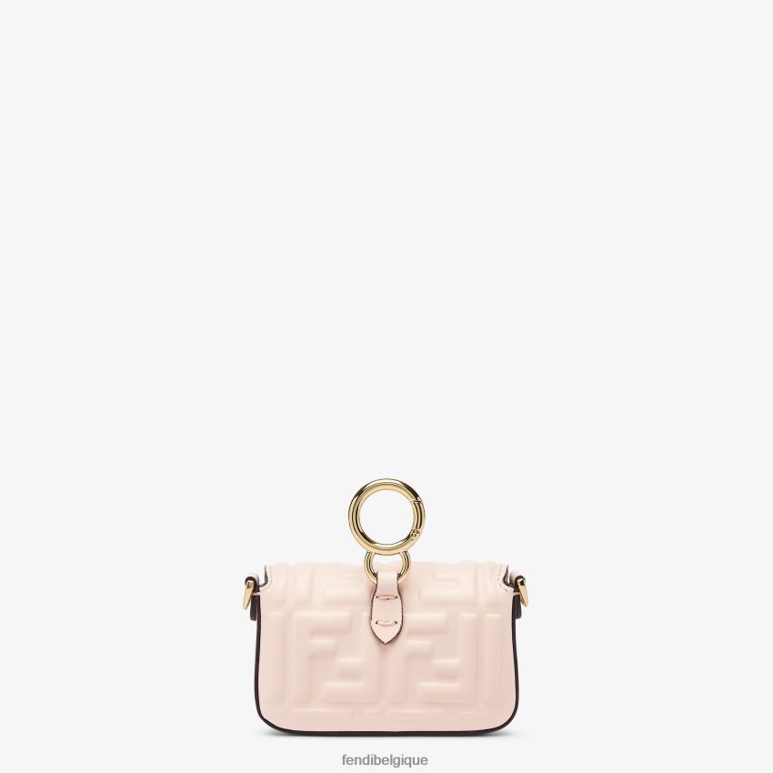 accessoires Fendi charm en cuir nappa rose femmes 8X8J2J500 Fendi Belgique