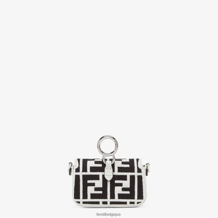 accessoires Fendi charm en toile brodée blanc femmes 8X8J2J162 Fendi Lunette De Soleil
