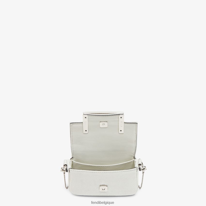 accessoires Fendi charm en toile brodée blanc femmes 8X8J2J162 Fendi Lunette De Soleil