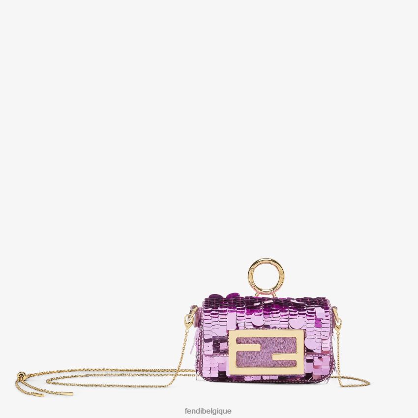 accessoires Fendi charme de paillettes violet femmes 8X8J2J287 Fendi Belgique