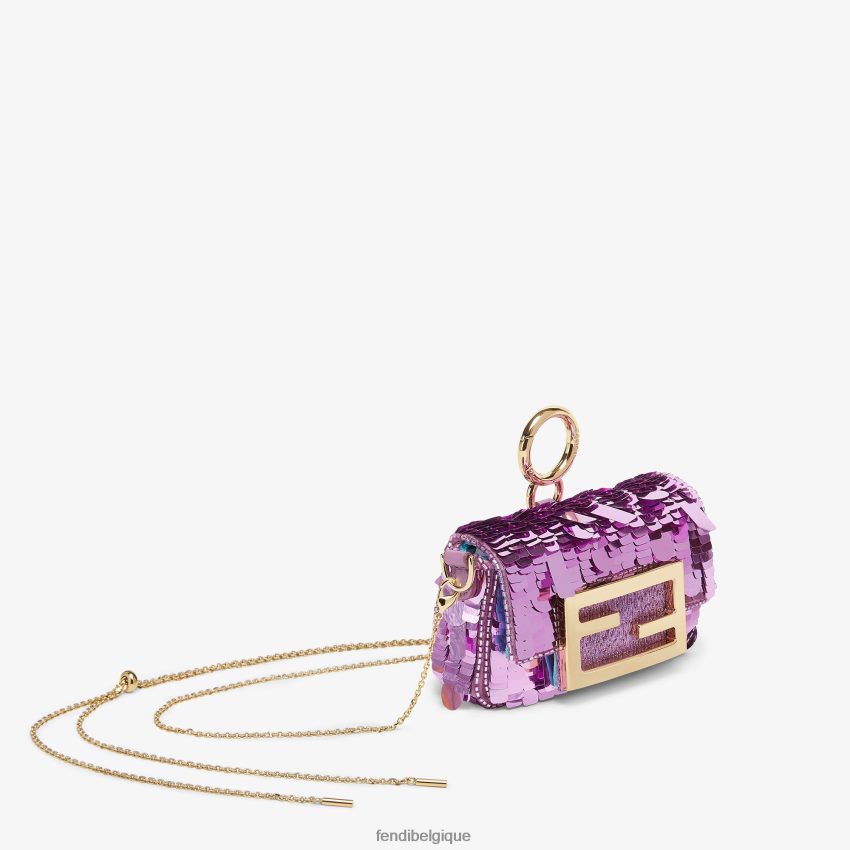 accessoires Fendi charme de paillettes violet femmes 8X8J2J287 Fendi Belgique