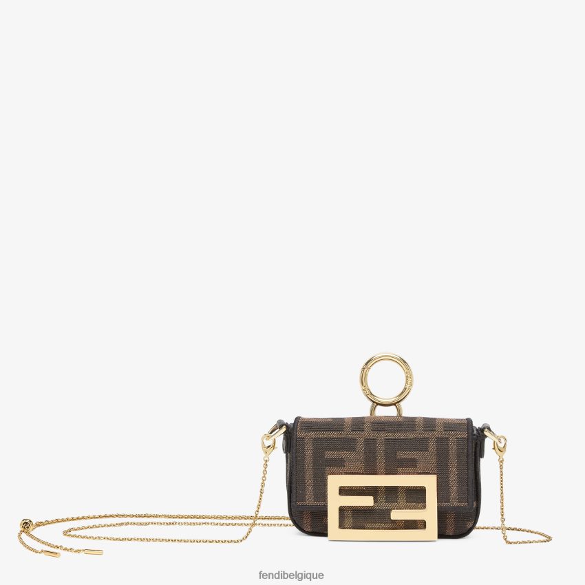 accessoires Fendi charme de tissu brun femmes 8X8J2J502 Fendi Sac