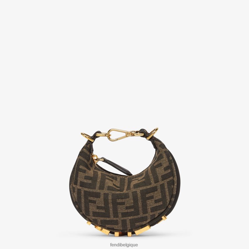 accessoires Fendi charme de tissu brun femmes 8X8J2J68 Fendi Belgique