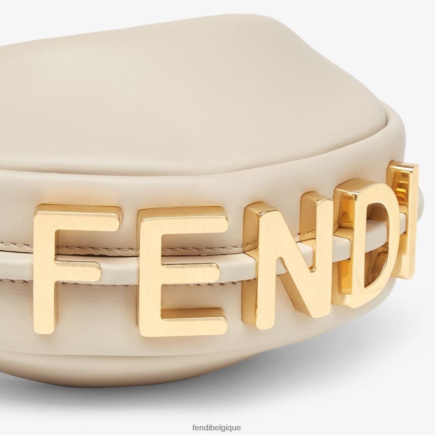 accessoires Fendi charme en cuir beige femmes 8X8J2J190 Fendi Sac