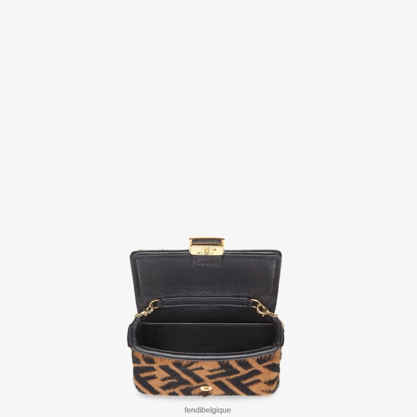 accessoires Fendi charme en peau de mouton brun femmes 8X8J2J364 Fendi Sac