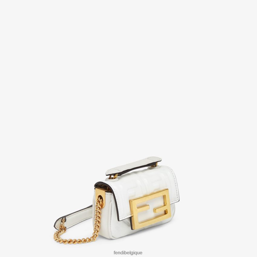 accessoires Fendi mini sac en cuir nappa blanc femmes 8X8J2J265 Fendi Sac