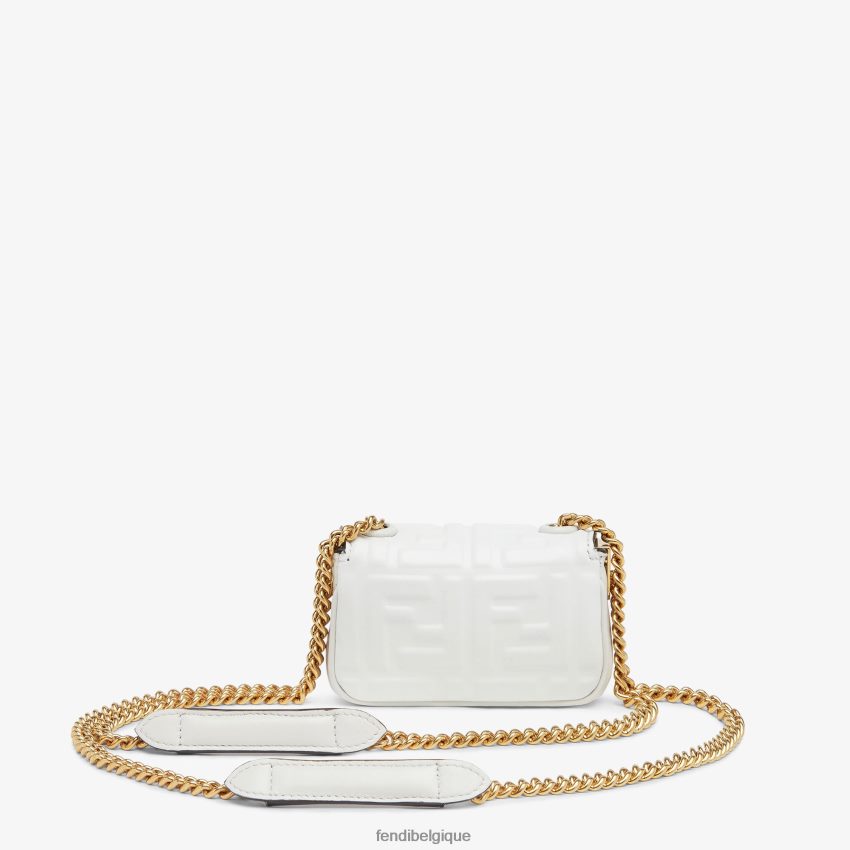accessoires Fendi mini sac en cuir nappa blanc femmes 8X8J2J265 Fendi Sac