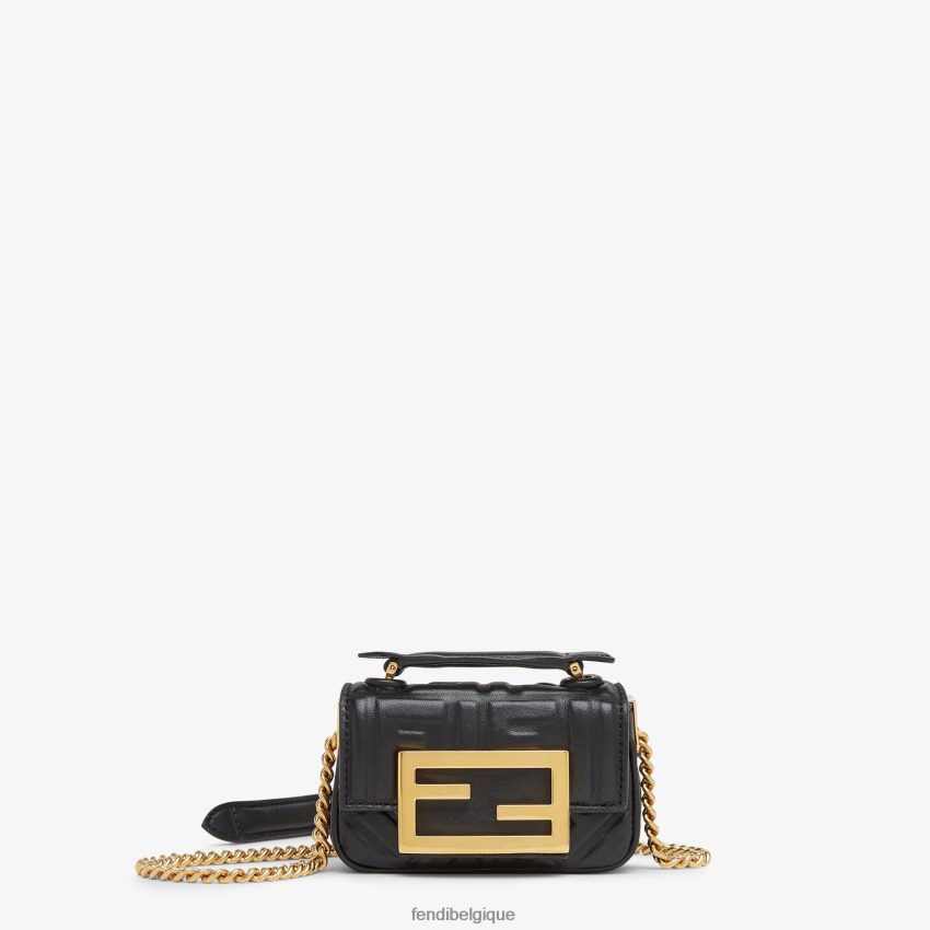 accessoires Fendi mini sac en cuir nappa noir femmes 8X8J2J286 Fendi Sac