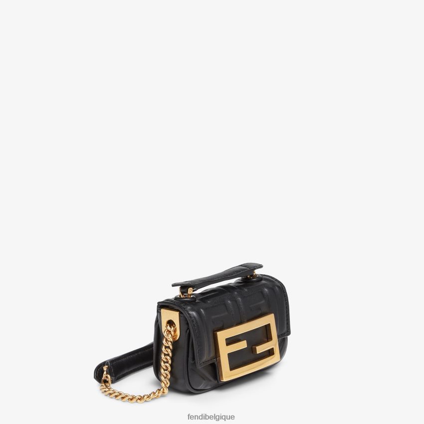 accessoires Fendi mini sac en cuir nappa noir femmes 8X8J2J286 Fendi Sac