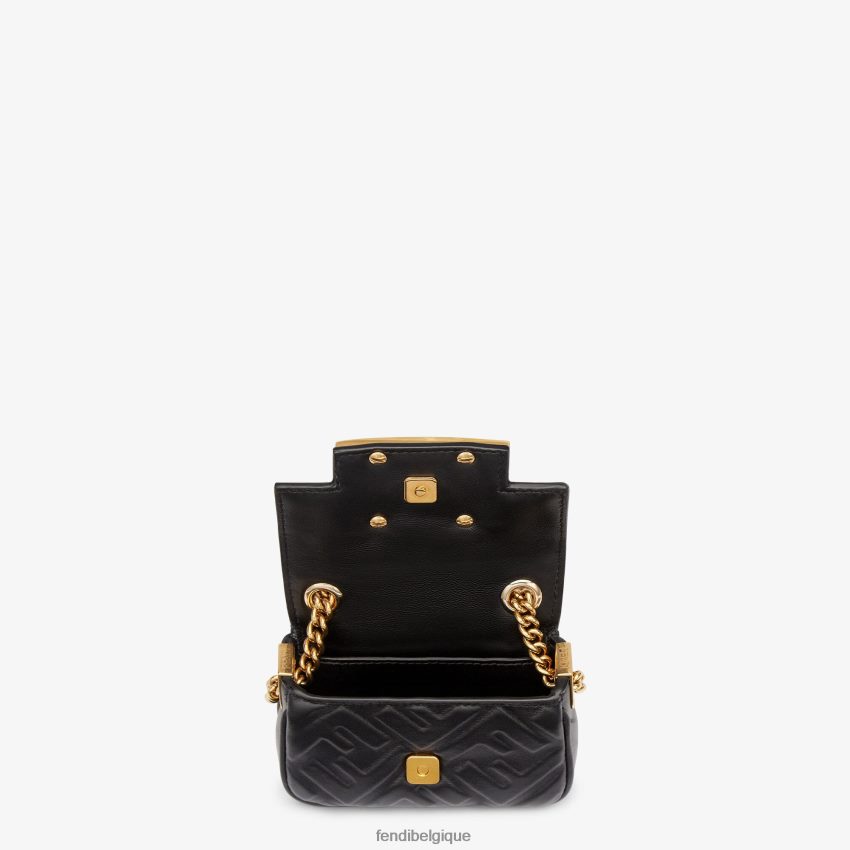 accessoires Fendi mini sac en cuir nappa noir femmes 8X8J2J286 Fendi Sac