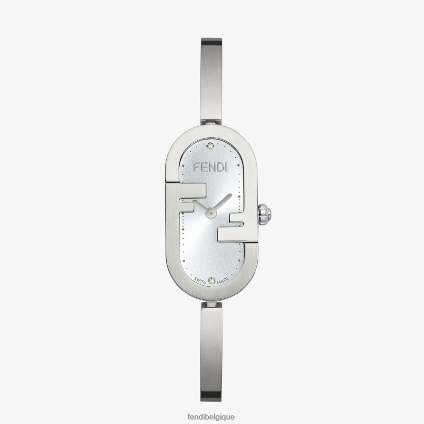 accessoires Fendi 14,80 x 28,30 mm - montre ovale avec logo ff argent femmes 8X8J2J347 Fendi Belgique
