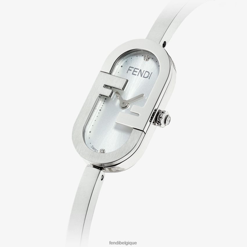 accessoires Fendi 14,80 x 28,30 mm - montre ovale avec logo ff argent femmes 8X8J2J347 Fendi Belgique