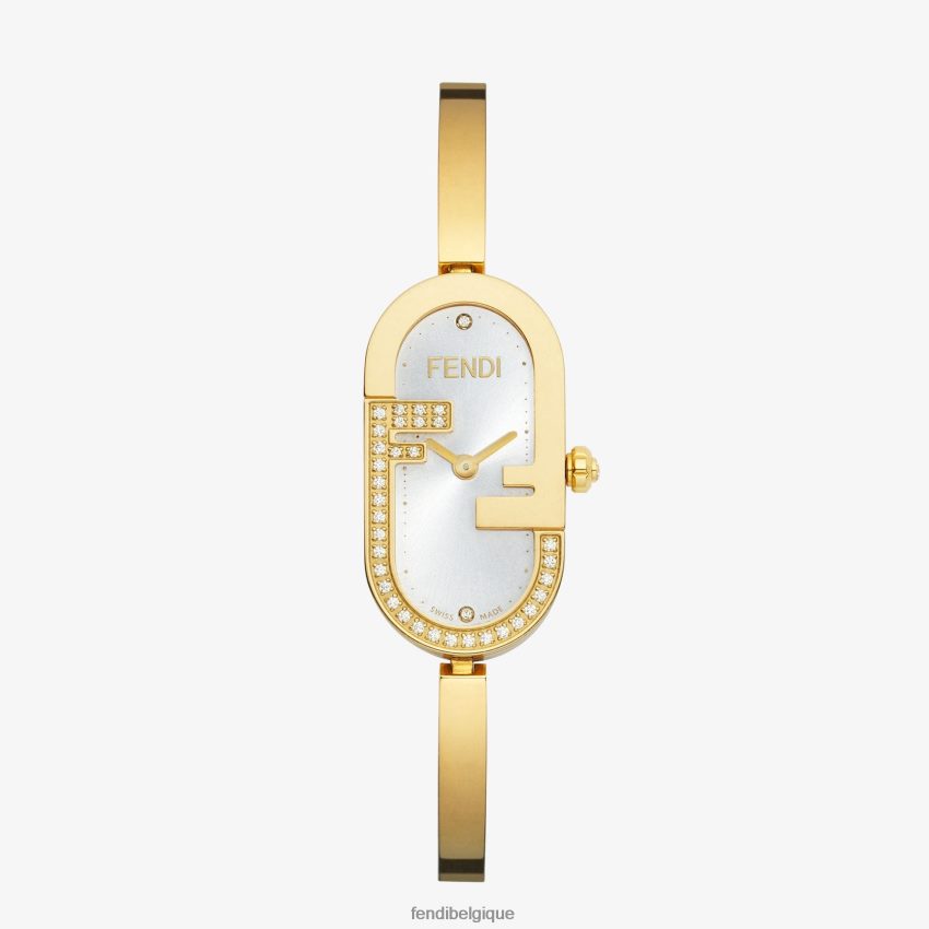 accessoires Fendi 14,80 x 28,30 mm - montre ovale avec logo ff or femmes 8X8J2J346 Fendi Sac