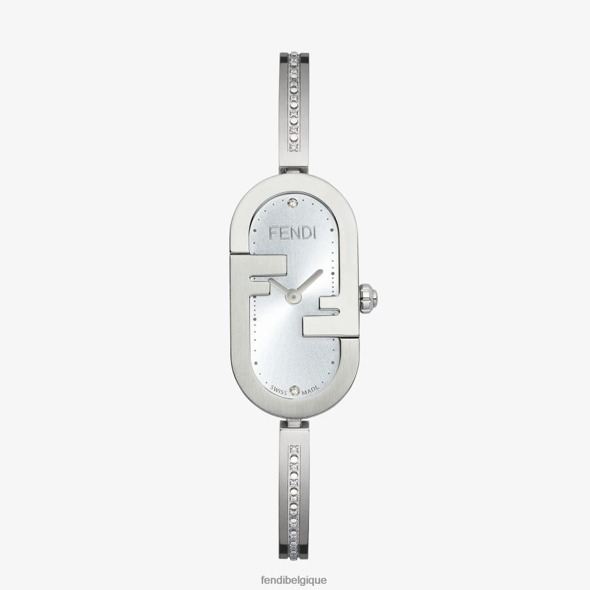 accessoires Fendi 14,80 x 28,30 mm - montre ovale avec logo o'lock argent femmes 8X8J2J312 Fendi Lunette De Soleil