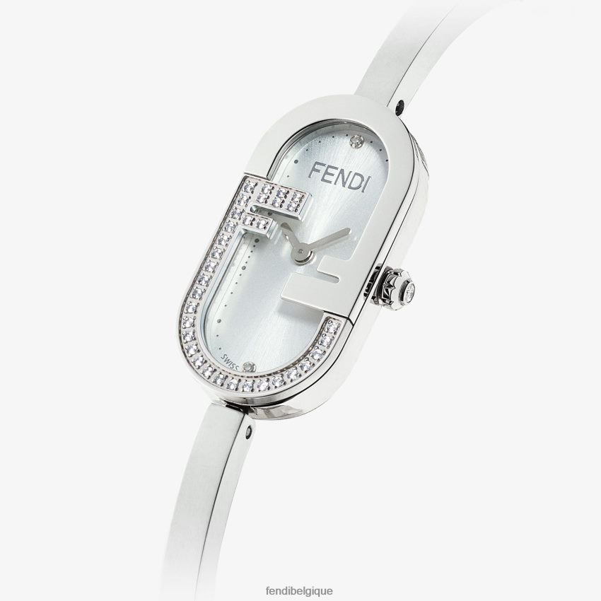 accessoires Fendi 14,80 x 28,30 mm - montre ovale avec logo o\'lock argent femmes 8X8J2J344 Fendi Belgique