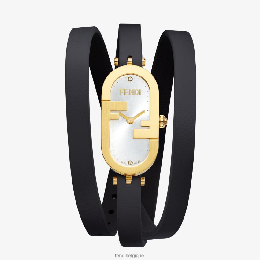 accessoires Fendi 14,80 x 28,30 mm - montre ovale avec logo o'lock noir femmes 8X8J2J319 Fendi Sac