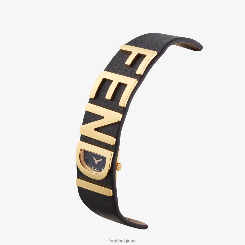 accessoires Fendi 17,80 x 19,80 mm - montre bracelet avec inscription noir femmes 8X8J2J38 Fendi Belgique