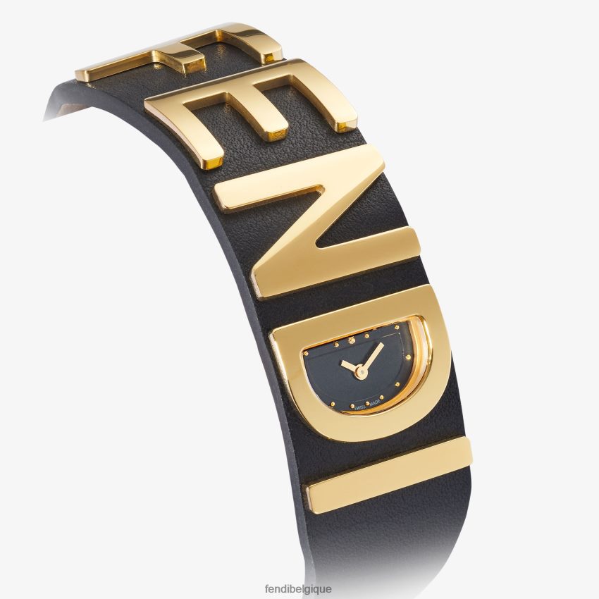accessoires Fendi 17,80 x 19,80 mm - montre bracelet avec inscription noir femmes 8X8J2J38 Fendi Belgique