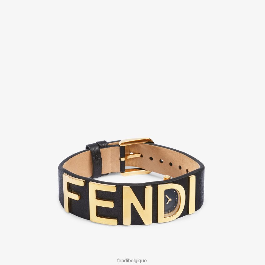 accessoires Fendi 17,80 x 19,80 mm - montre bracelet avec inscription noir femmes 8X8J2J38 Fendi Belgique