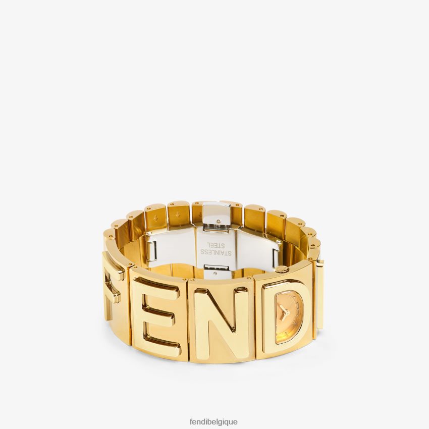 accessoires Fendi 22,25 x 25 mm - montre bracelet avec inscription or femmes 8X8J2J60 Fendi Lunette De Soleil