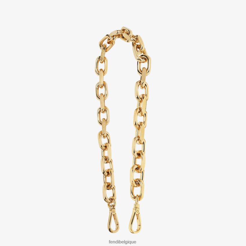 accessoires Fendi bandoulière en métal beige femmes 8X8J2J8 Fendi Belgique