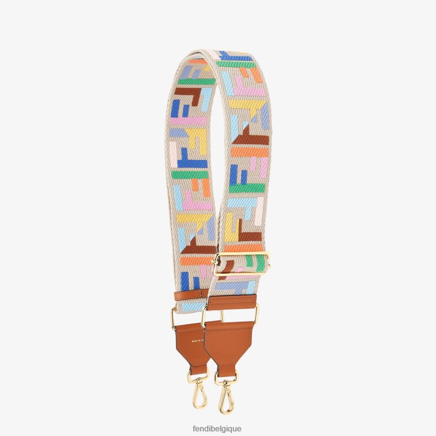 accessoires Fendi bandoulière en ruban beige femmes 8X8J2J379 Fendi Sac