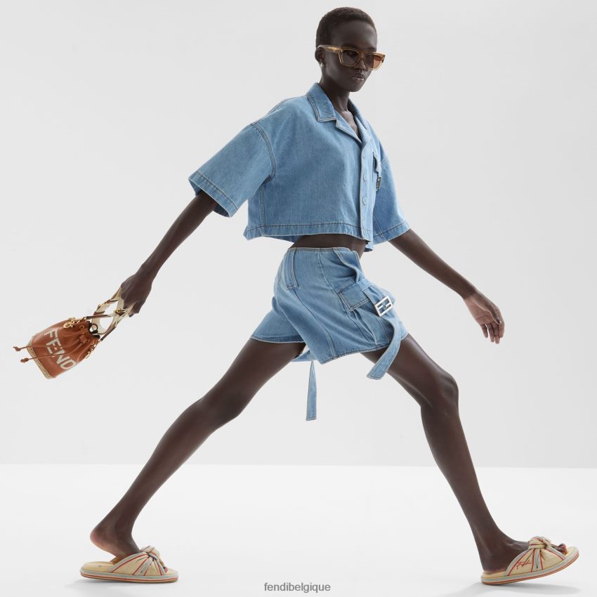 accessoires Fendi bandoulière en ruban ivoire blanc femmes 8X8J2J93 Fendi Lunette De Soleil