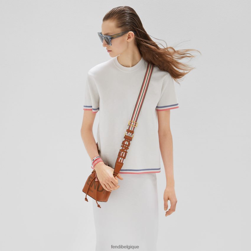 accessoires Fendi bandoulière en toile beige femmes 8X8J2J95 Fendi Belgique