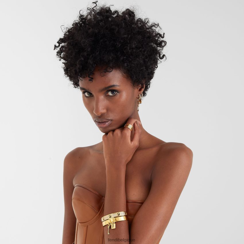 bijoux Fendi bague bague or femmes 8X8J2J1750 Fendi Sac