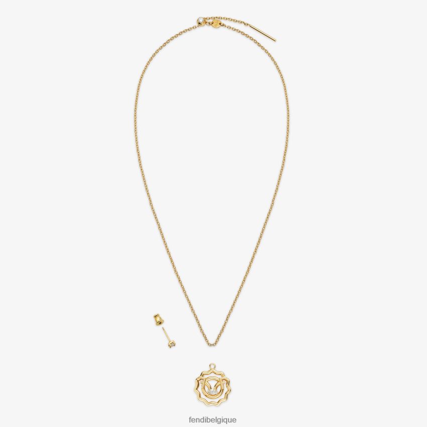 bijoux Fendi ensemble Lion or femmes 8X8J2J1637 Fendi Belgique