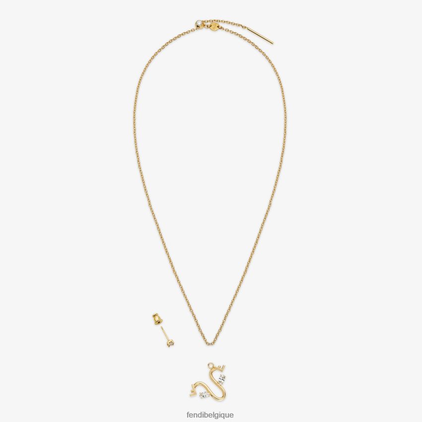 bijoux Fendi ensemble capricorne or femmes 8X8J2J1643 Fendi Belgique