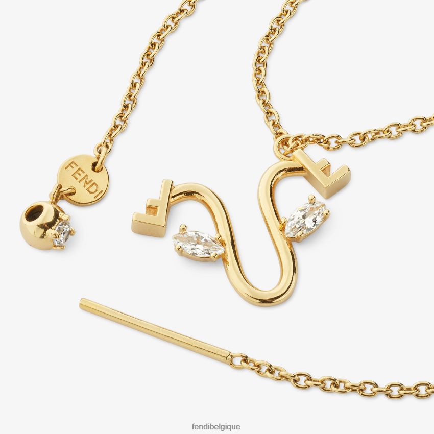 bijoux Fendi ensemble capricorne or femmes 8X8J2J1643 Fendi Belgique